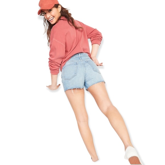 OLD NAVY High-Waisted O.G. Americana Cut-Off Jean Shorts 8 NWT - Picture 3 of 6